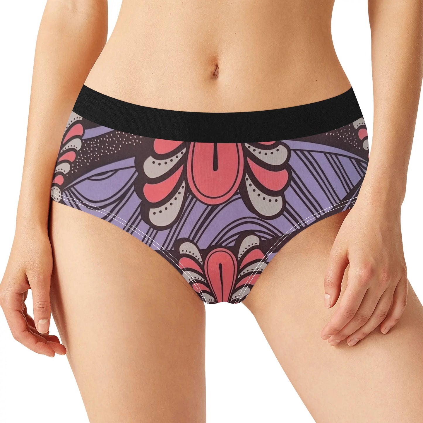 via positano lingerie mid waist briefs by tropic dune
