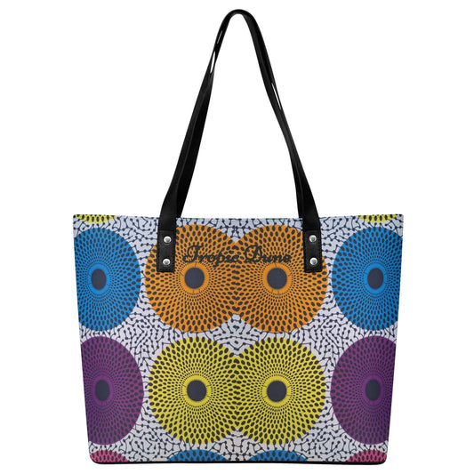Barcelona Faux Leather Tote Bag By Tropic Dune