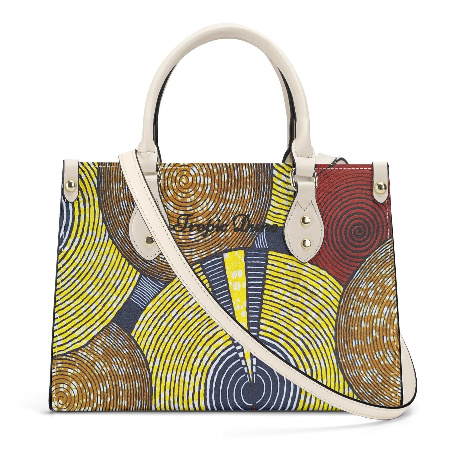 porto-novo tropic dune faux leather satchel