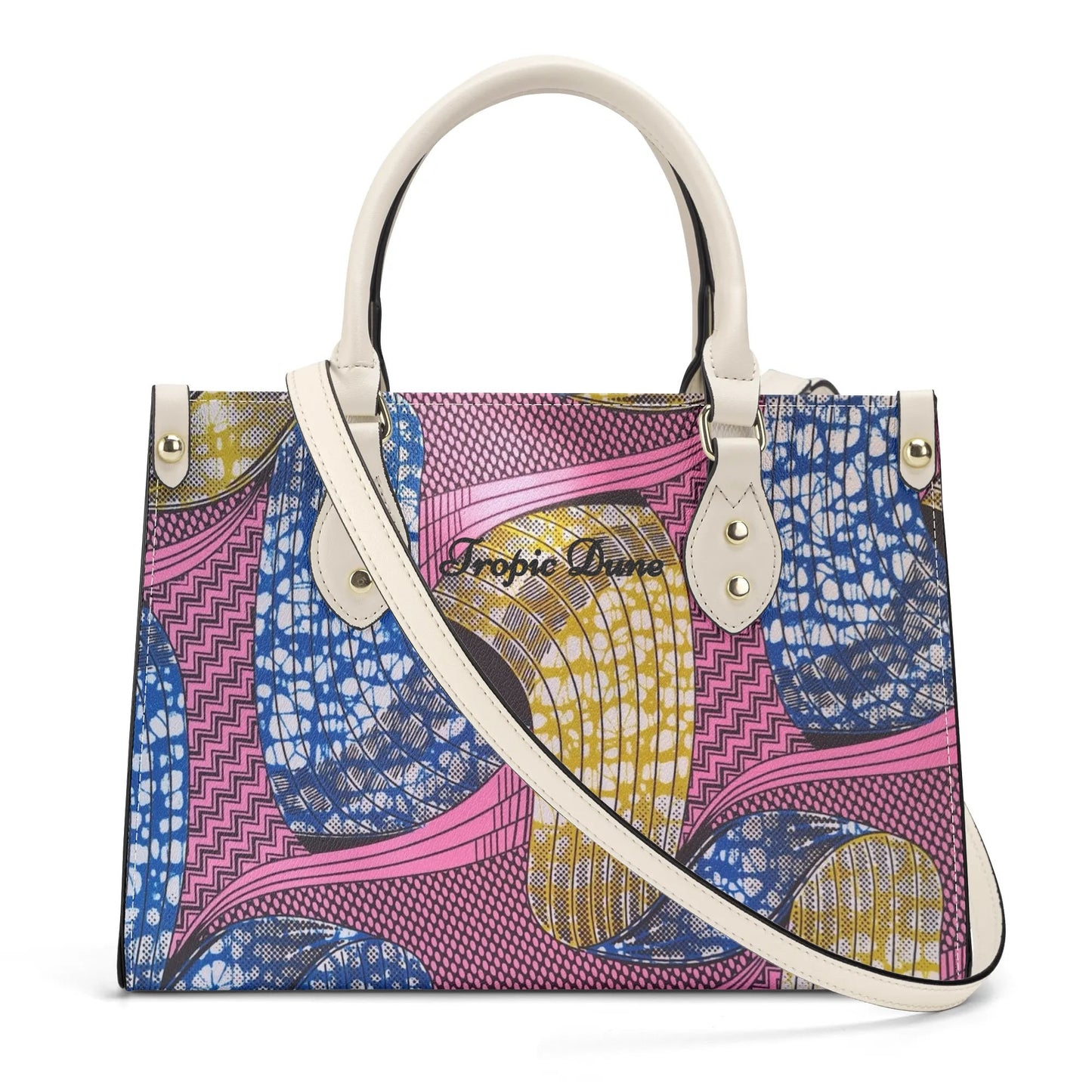 bissau tropic dune faux leather satchel