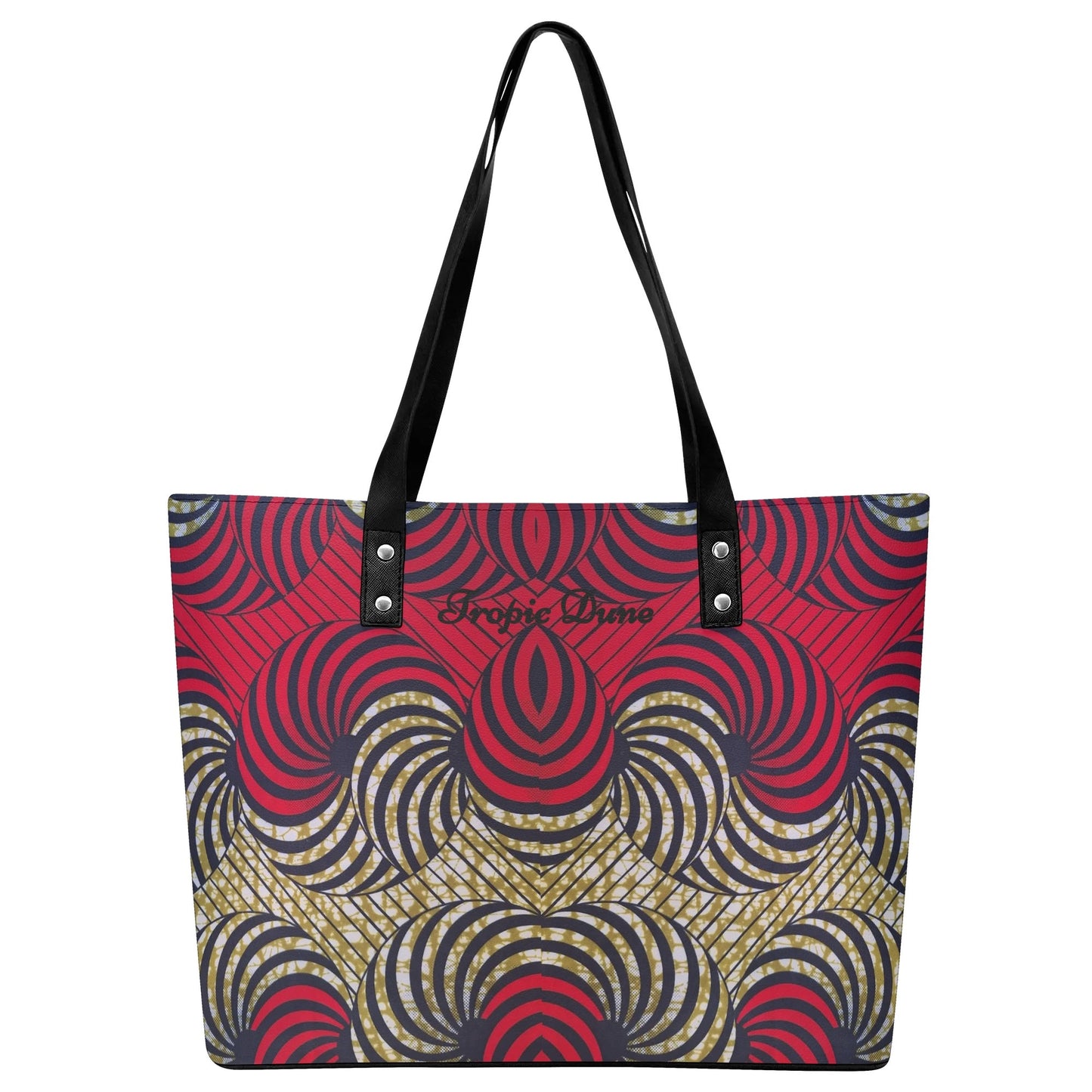la vie rouge faux leather tote bag by tropic dune