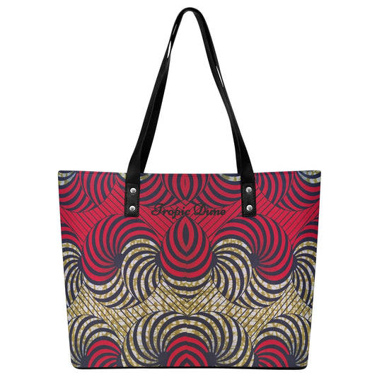 La Vie Rouge Faux Leather Tote Bag By Tropic Dune