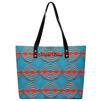 Neapolis Faux Leather Tote Bag By Tropic Dune