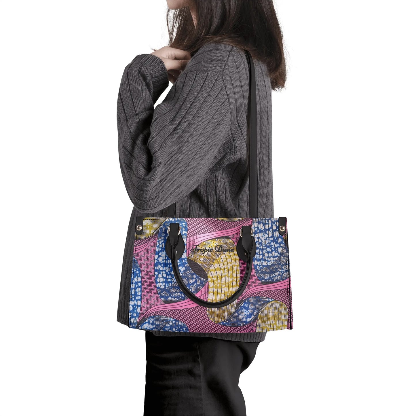bissau tropic dune faux leather satchel