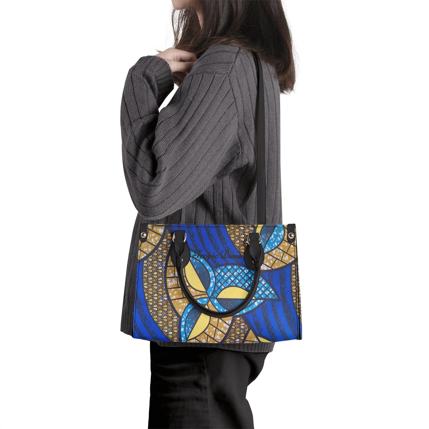 luxor tropic dune faux leather satchel