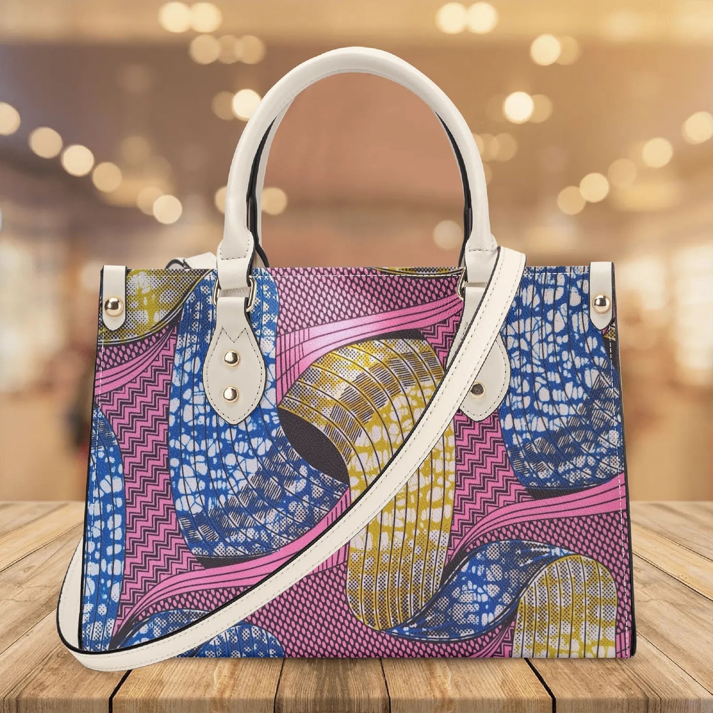 bissau tropic dune faux leather satchel