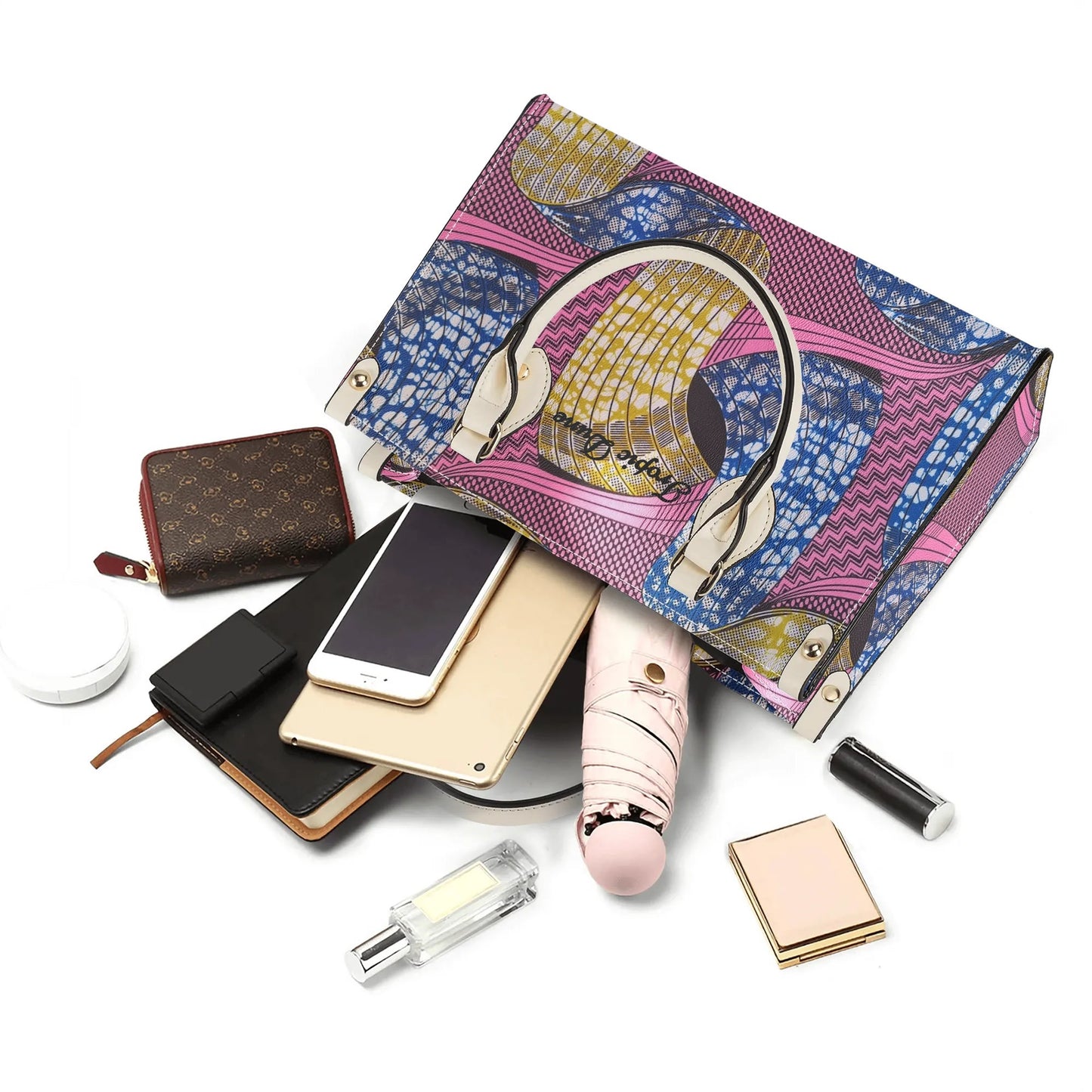 bissau tropic dune faux leather satchel