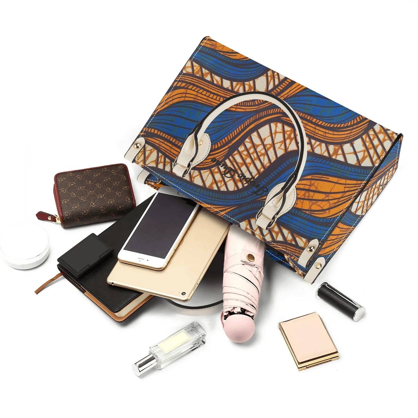 niamey tropic dune faux leather satchel
