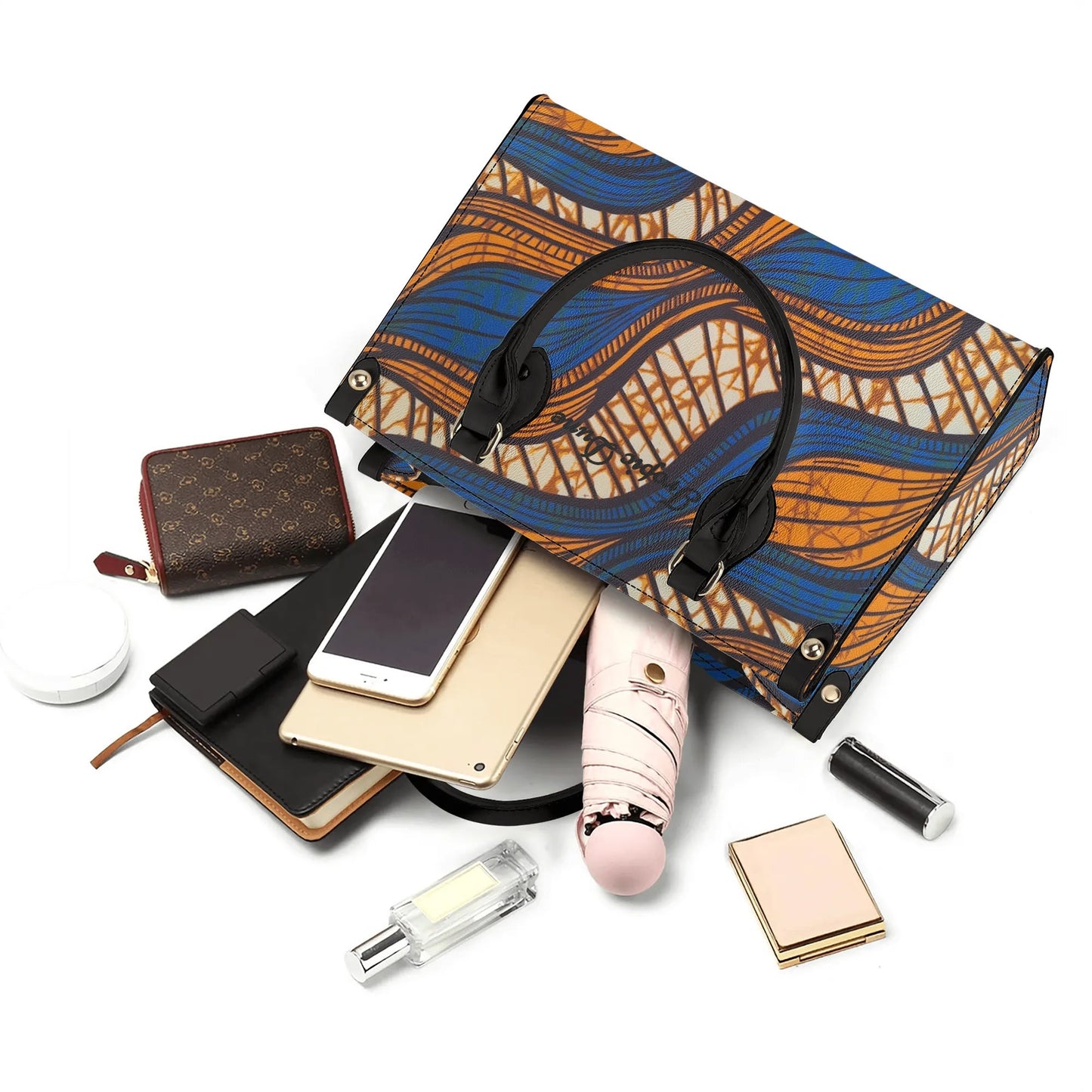niamey tropic dune faux leather satchel