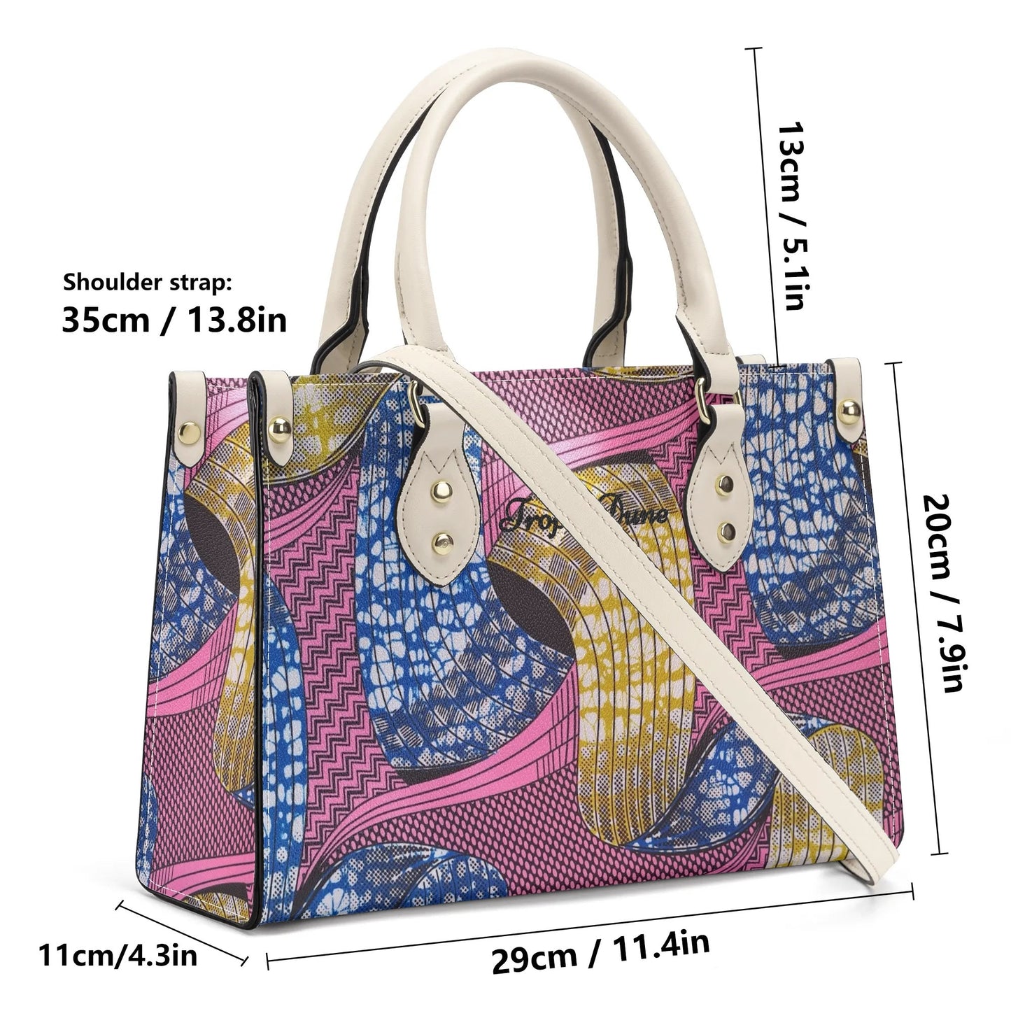 bissau tropic dune faux leather satchel