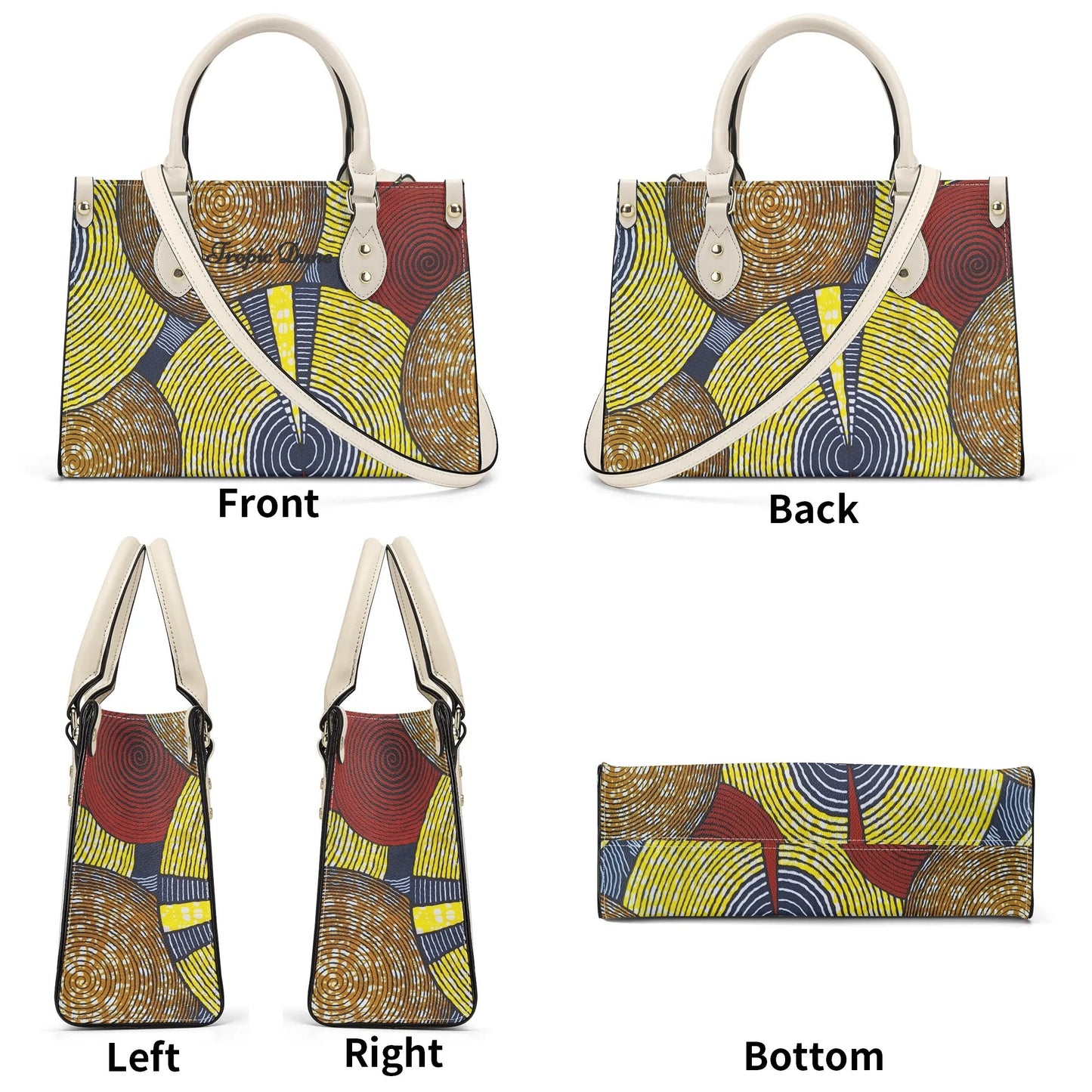 porto-novo tropic dune faux leather satchel