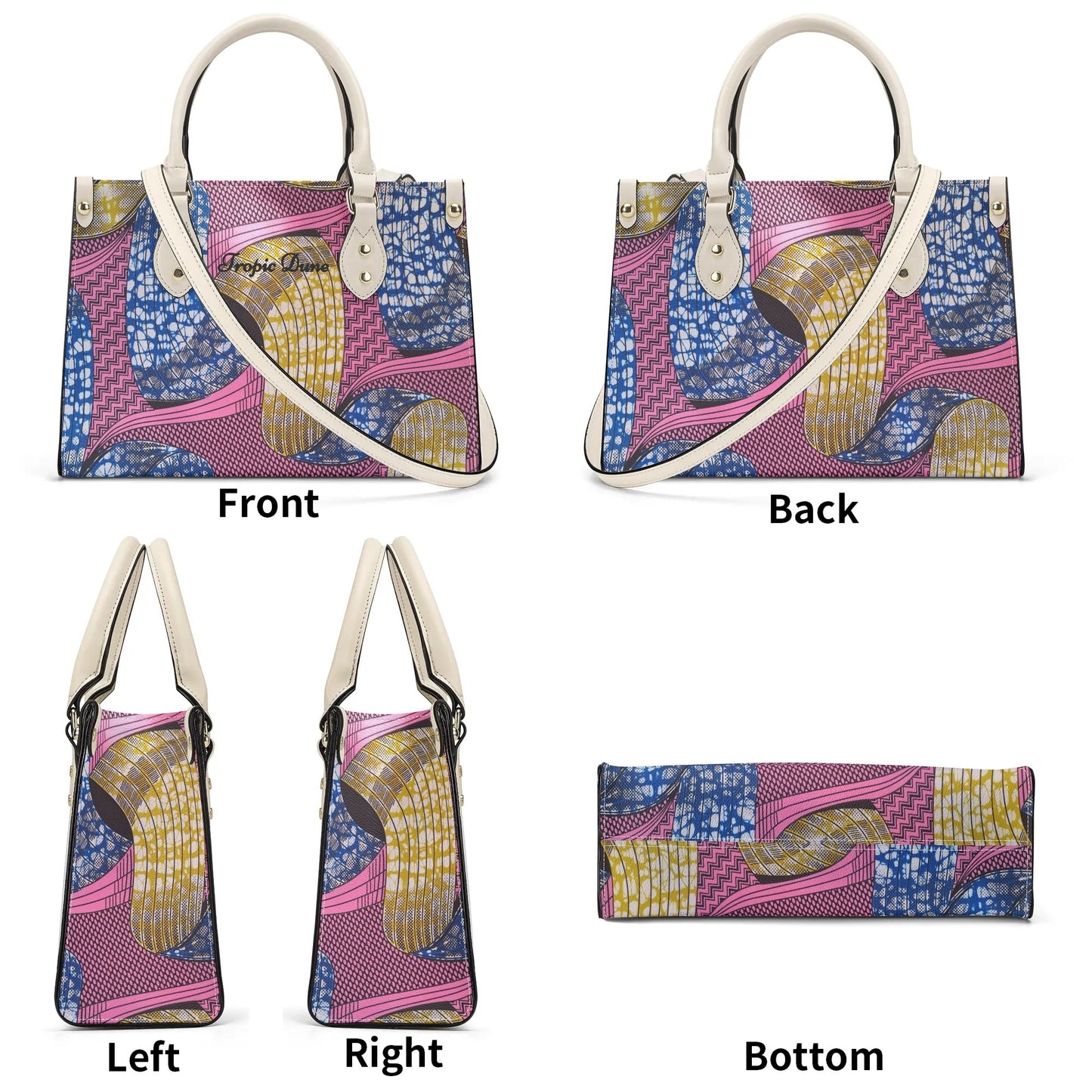 bissau tropic dune faux leather satchel