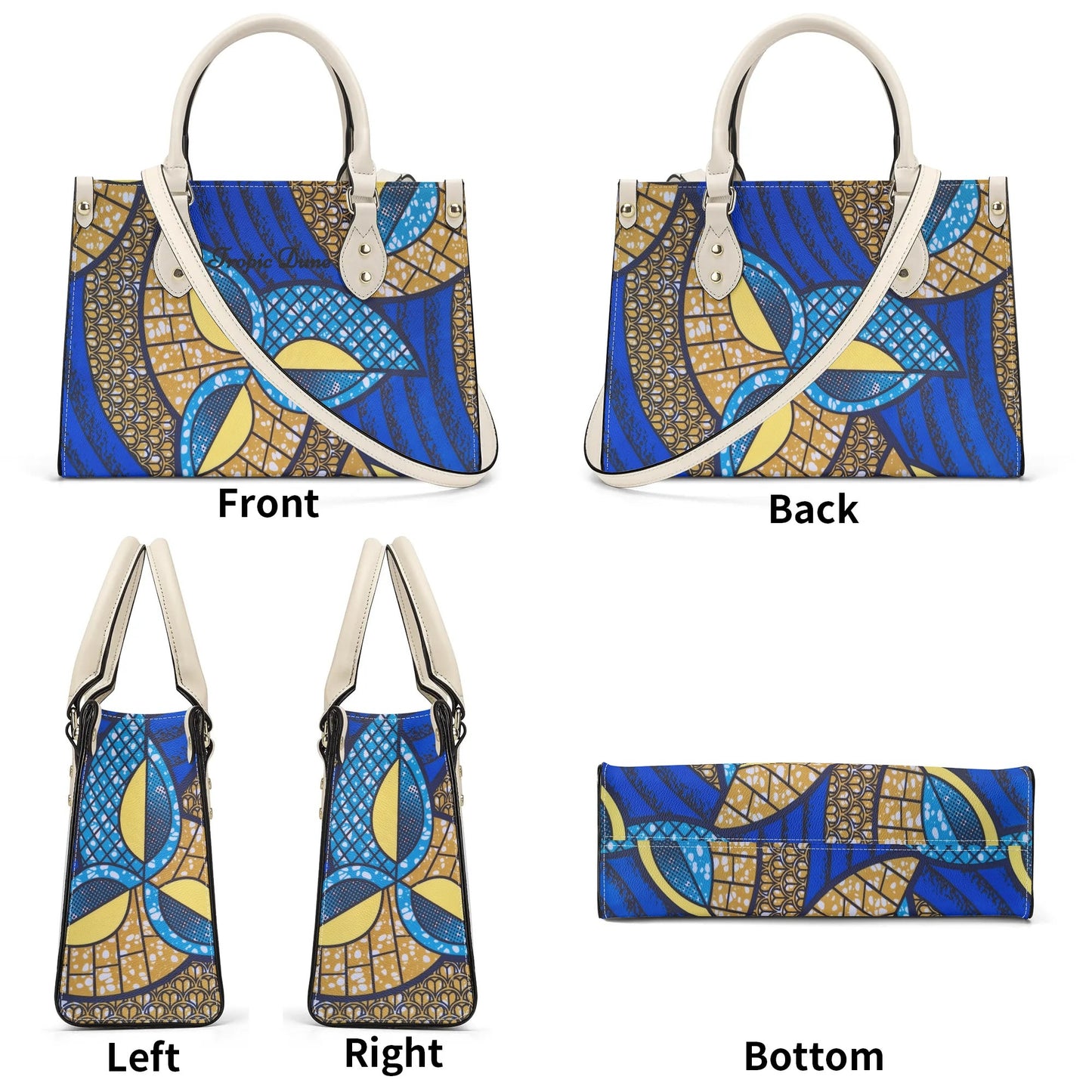 luxor tropic dune faux leather satchel