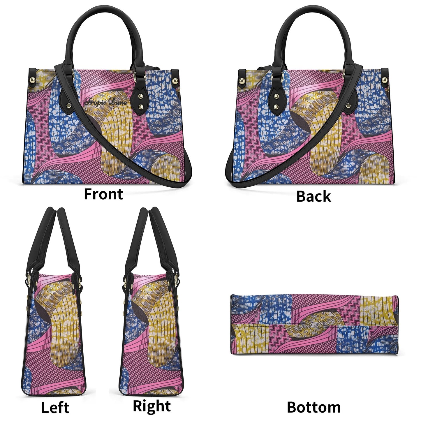 bissau tropic dune faux leather satchel