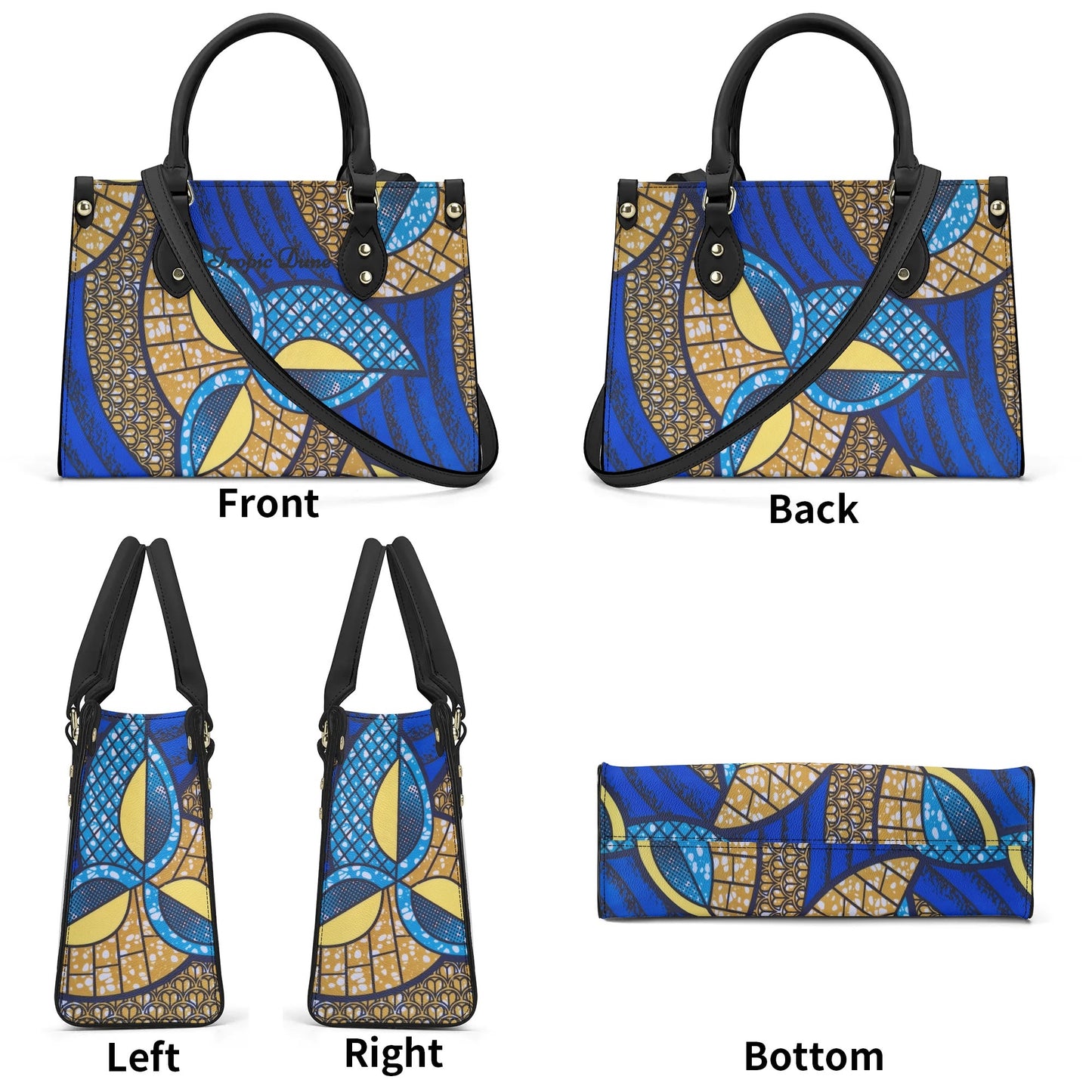 luxor tropic dune faux leather satchel