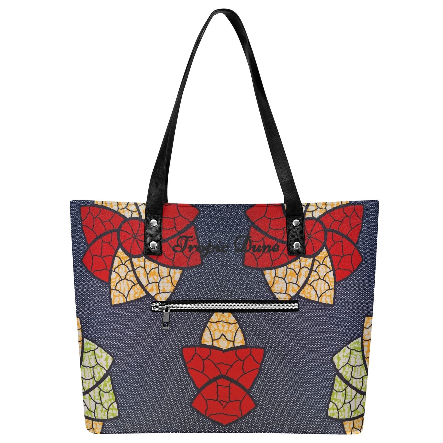 positano faux leather tote bag by tropic dune