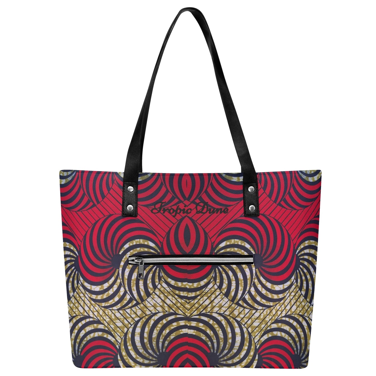 la vie rouge faux leather tote bag by tropic dune