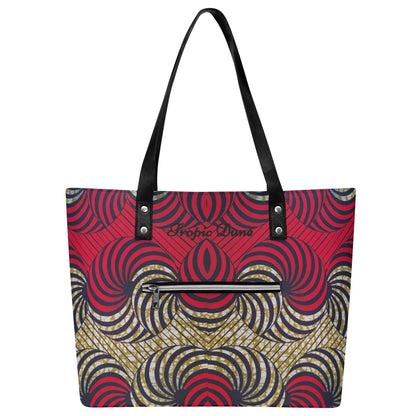 La Vie Rouge Faux Leather Tote Bag By Tropic Dune