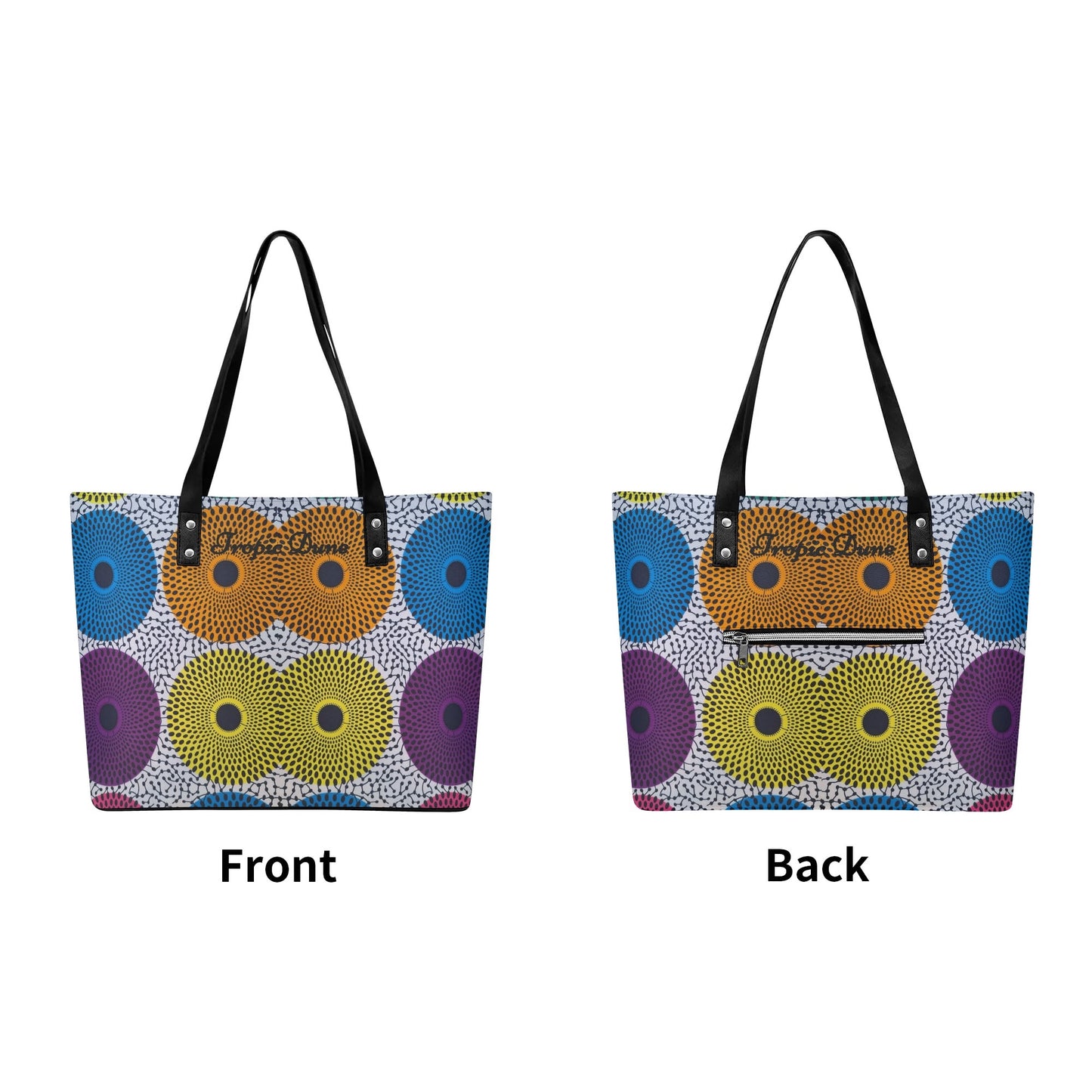 barcelona faux leather tote bag by tropic dune
