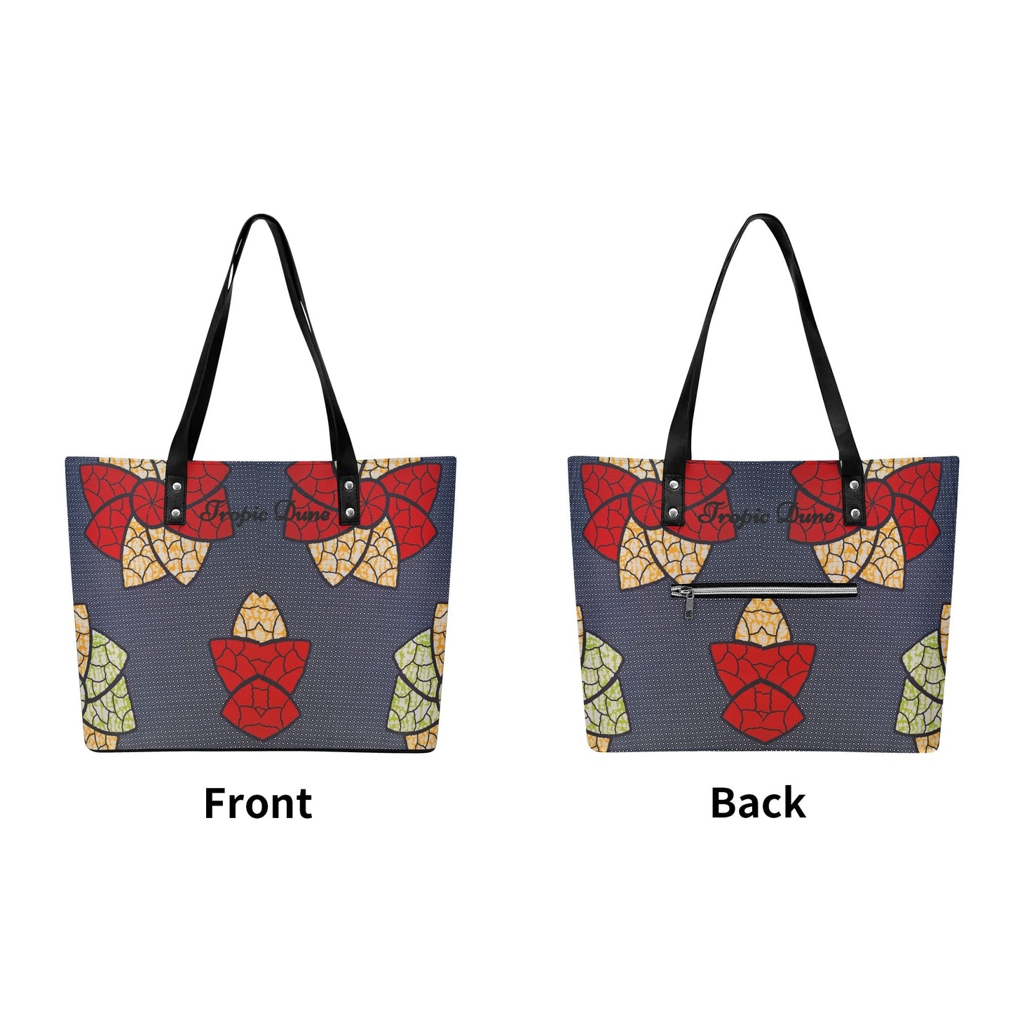 positano faux leather tote bag by tropic dune