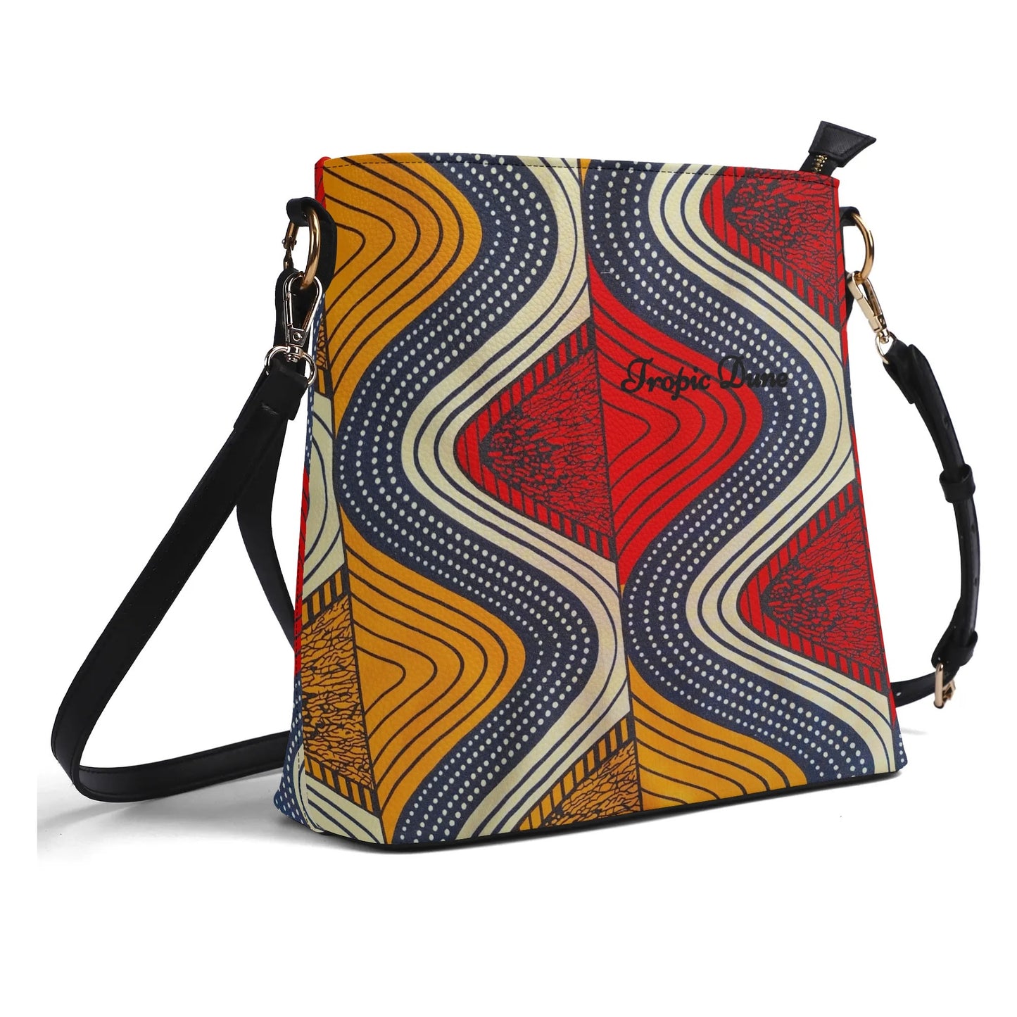 tropea faux leather bucket shoulder bag by tropic dune