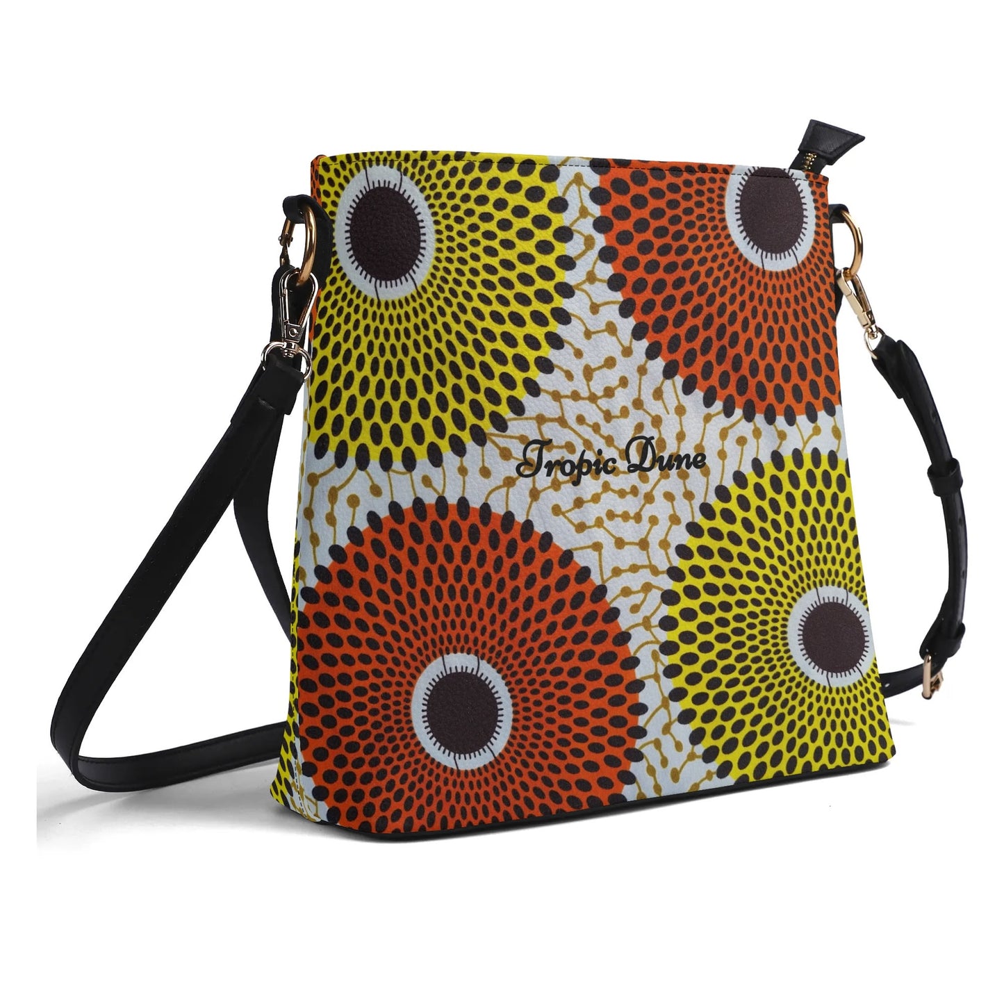 la couvette faux leather bucket shoulder bag by tropic dune
