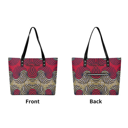 La Vie Rouge Faux Leather Tote Bag By Tropic Dune