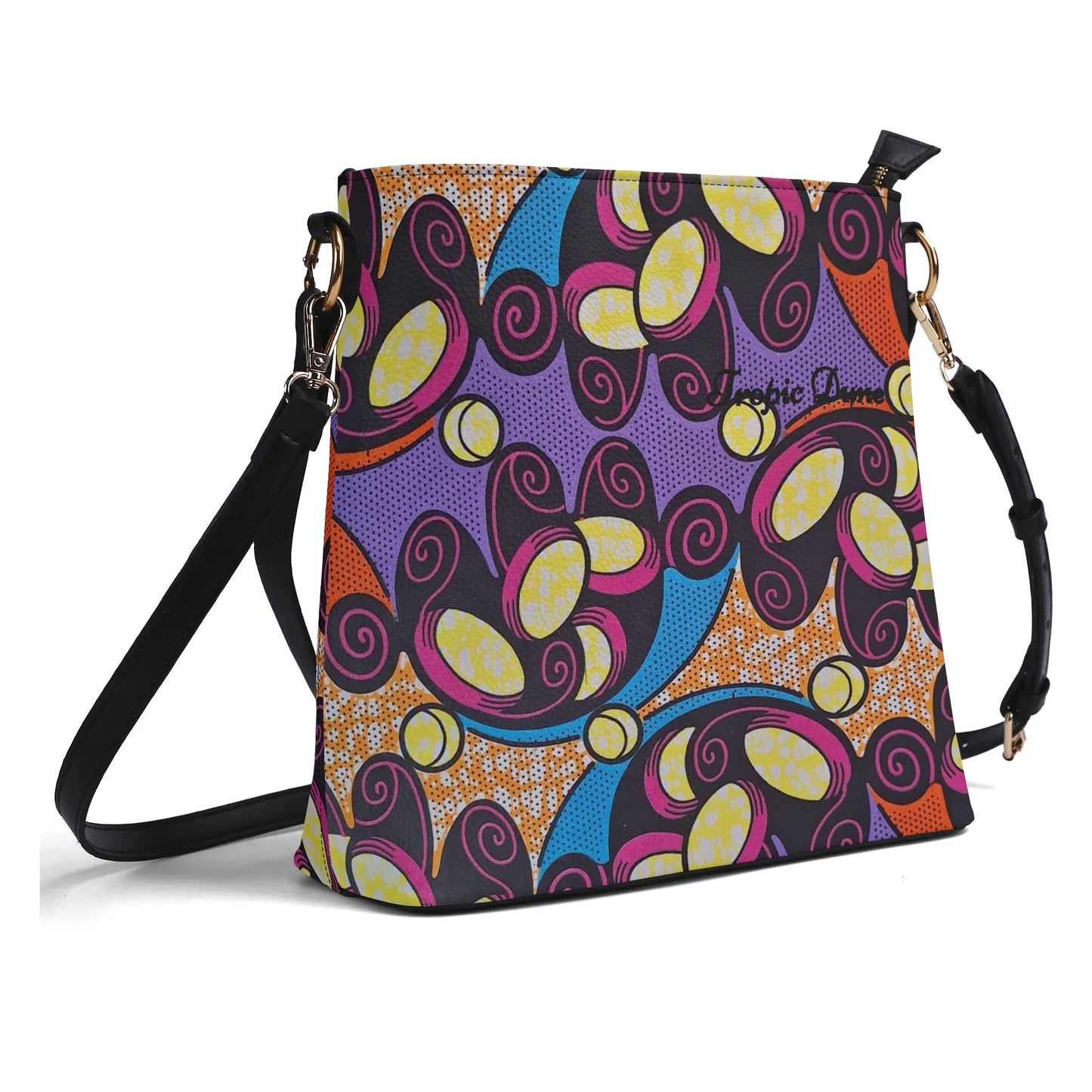 malaga faux leather bucket shoulder bag by tropic dune