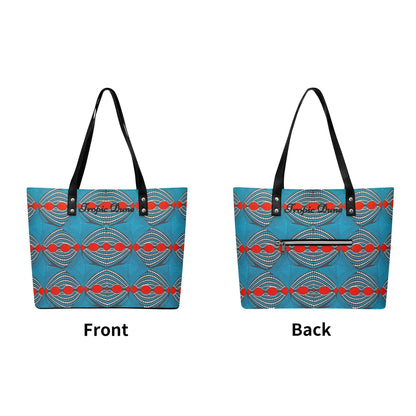 Neapolis Faux Leather Tote Bag By Tropic Dune