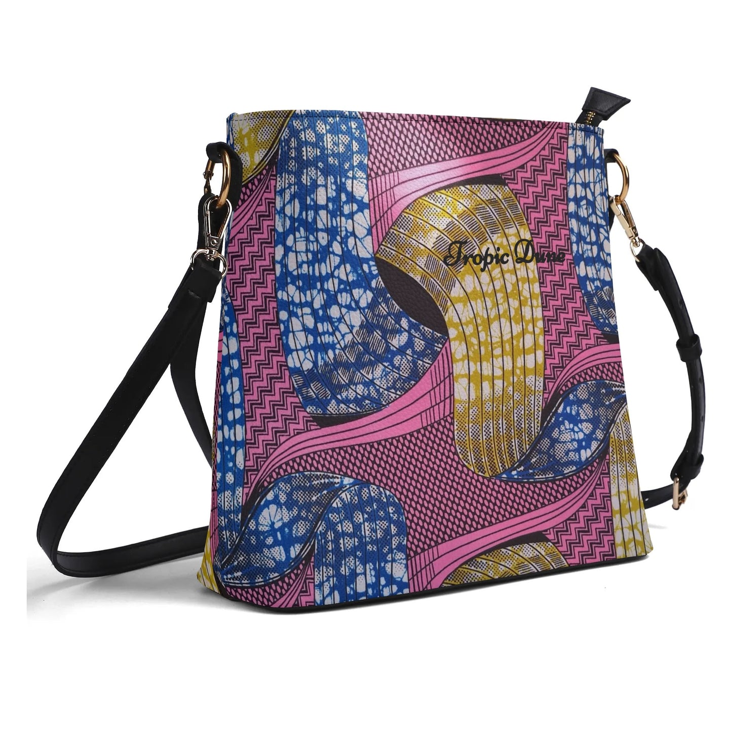 nostalgie faux leather bucket shoulder bag by tropic dune