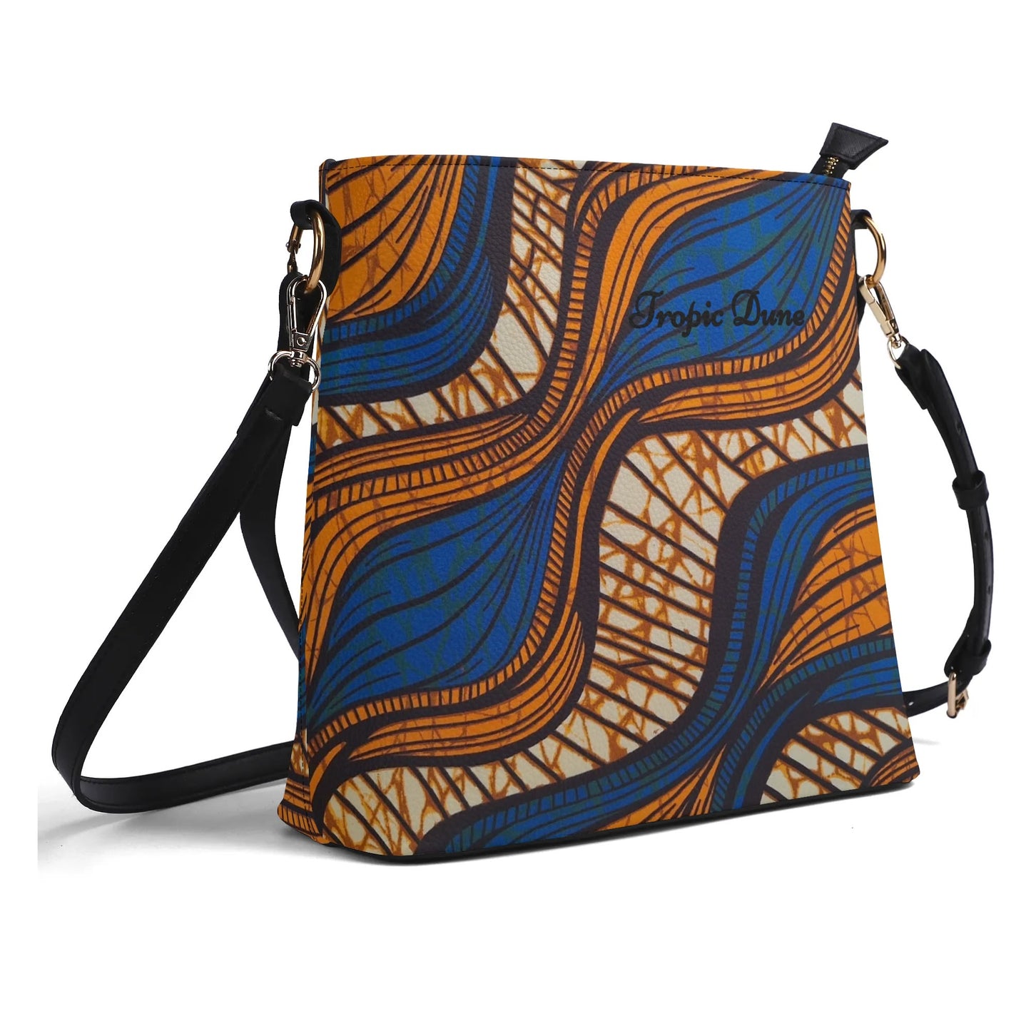 kylia faux leather bucket shoulder bag by tropic dune