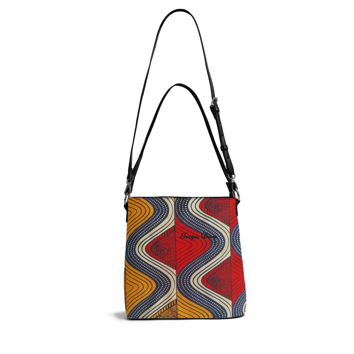 tropea faux leather bucket shoulder bag by tropic dune
