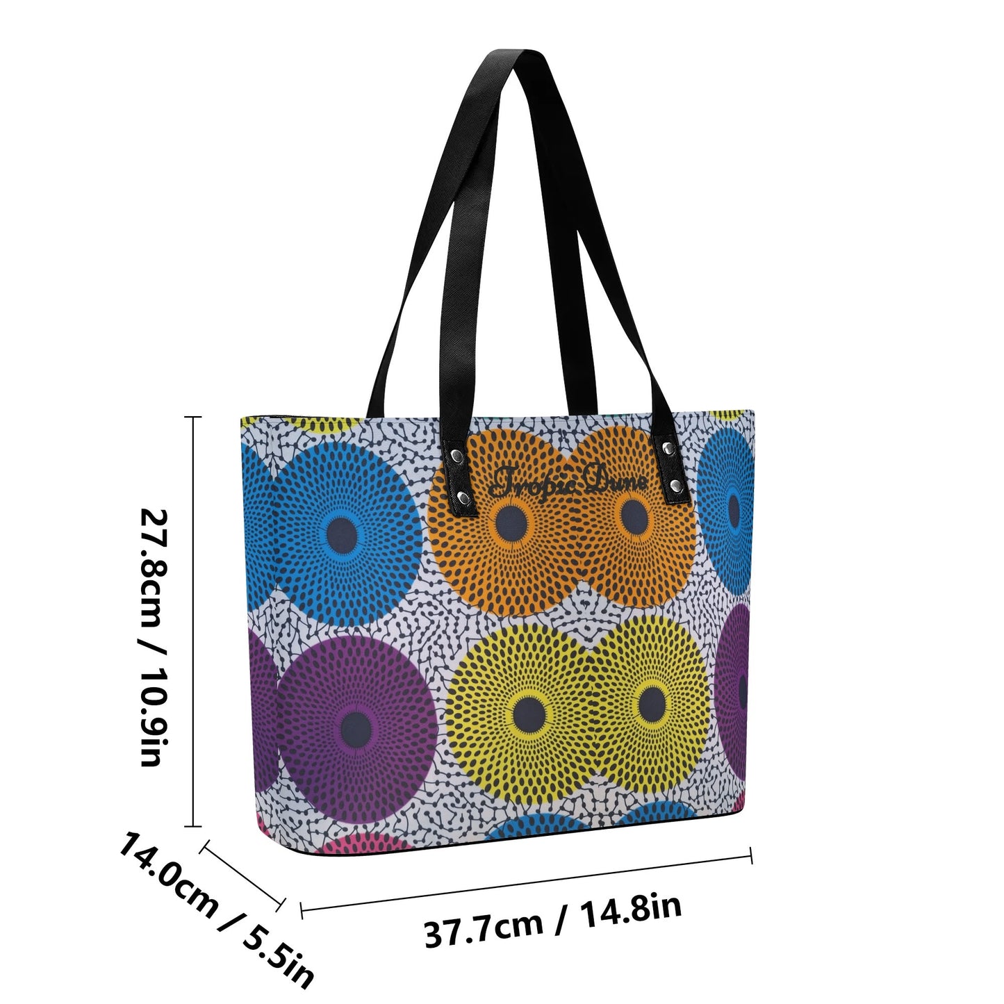 barcelona faux leather tote bag by tropic dune