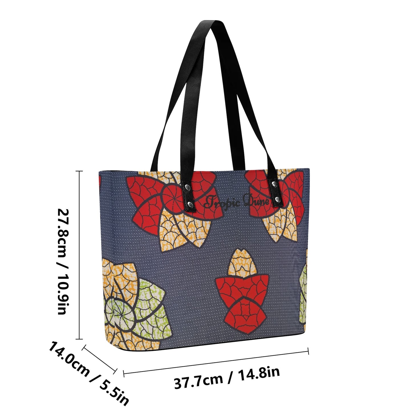 positano faux leather tote bag by tropic dune