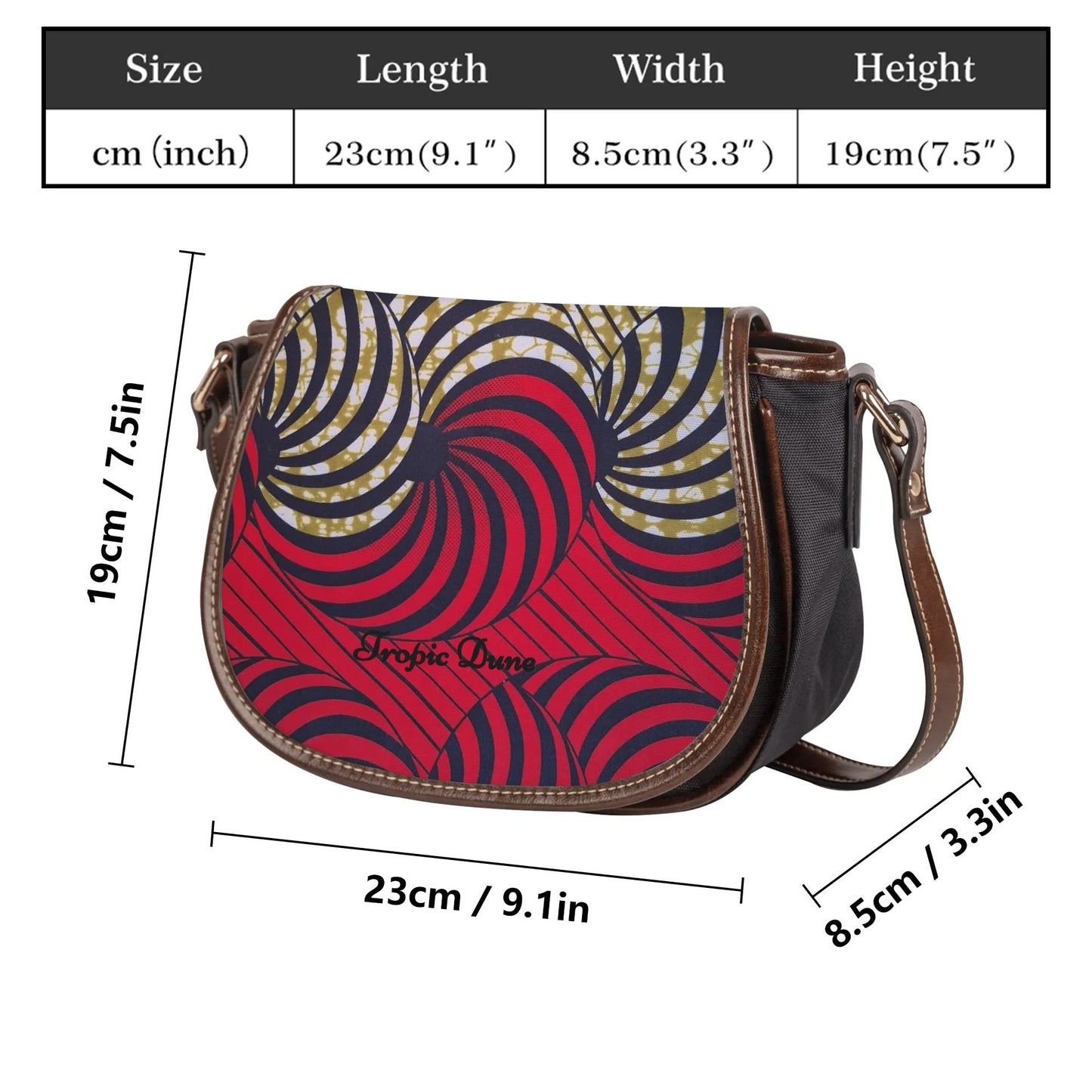 "night and day" saddle bag by tropic dune