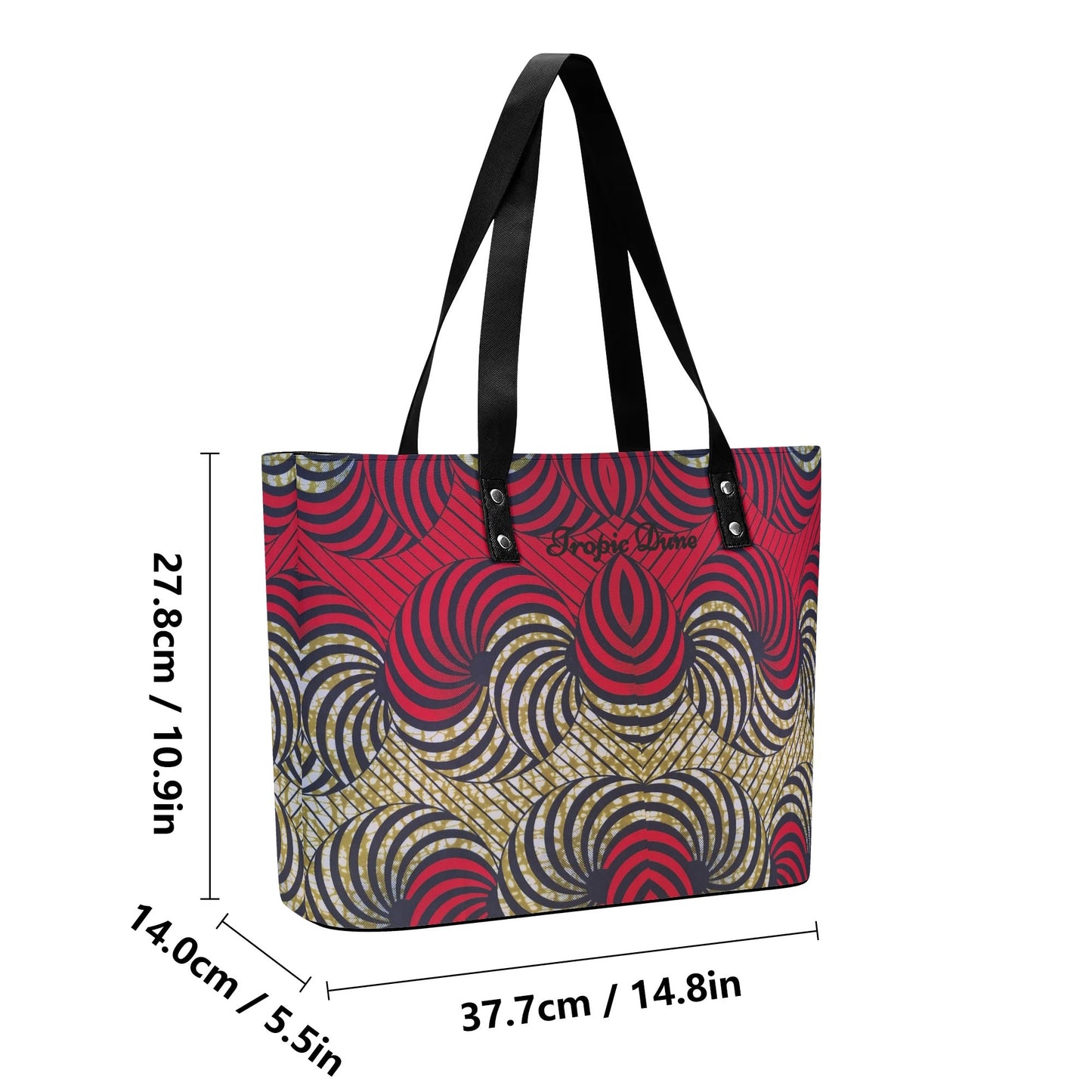 la vie rouge faux leather tote bag by tropic dune