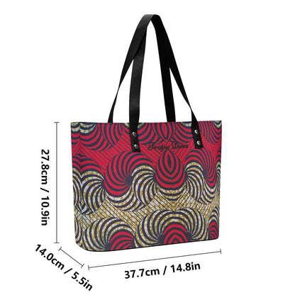 La Vie Rouge Faux Leather Tote Bag By Tropic Dune