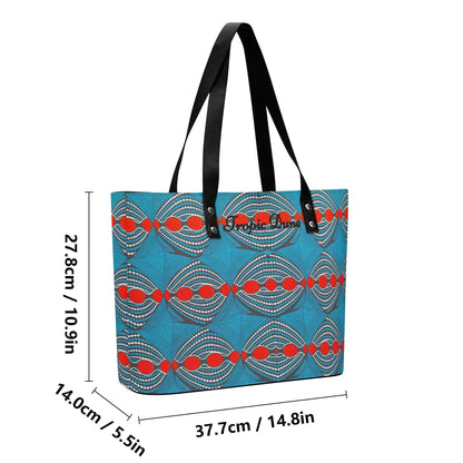Neapolis Faux Leather Tote Bag By Tropic Dune