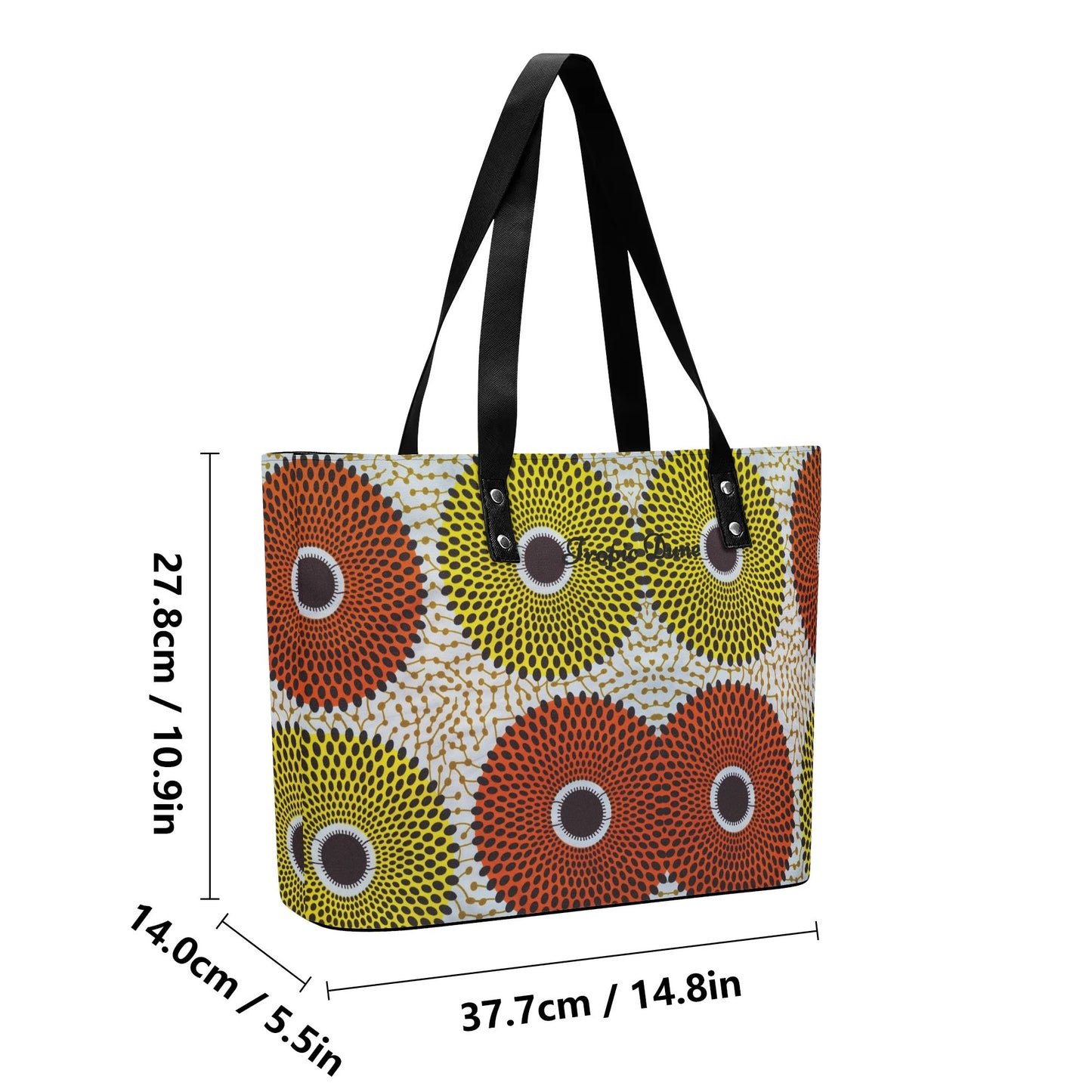 abuja faux leather tote bag by tropic dune