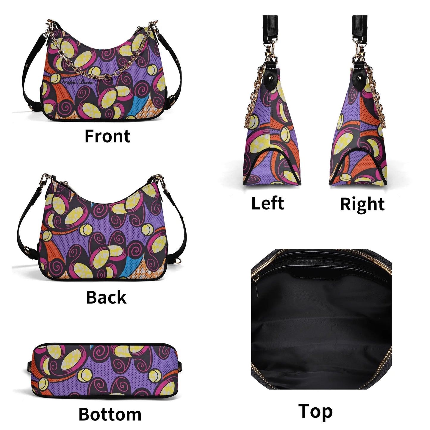 rivas faux leather shoulder bag by tropic dune
