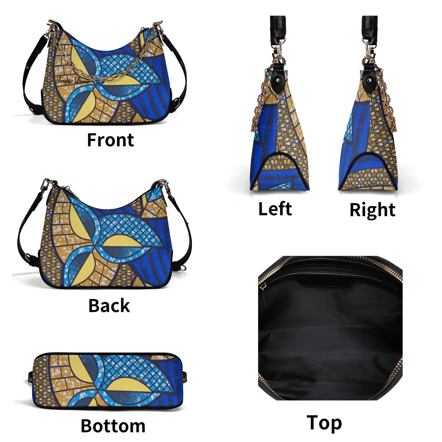 puntarenas faux leather shoulder bag by tropic dune