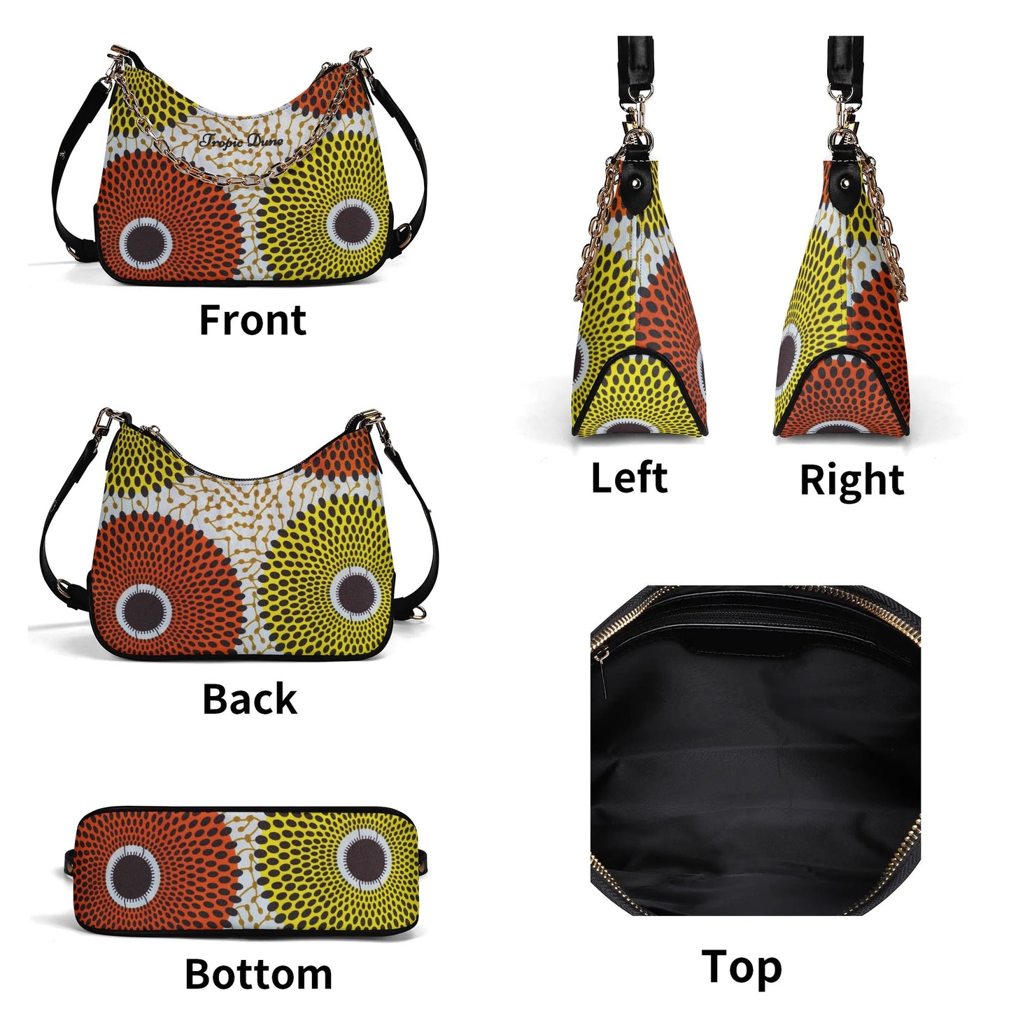 lagos faux leather shoulder bag by tropic dune