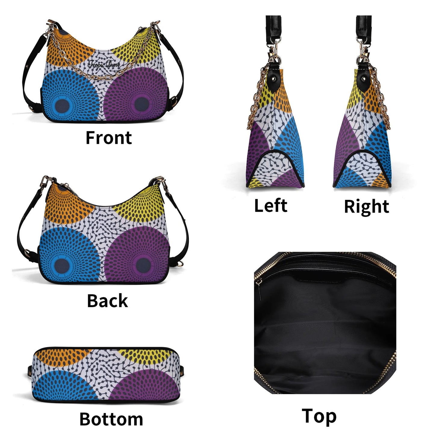 puerto barrios faux leather shoulder bag by tropic dune
