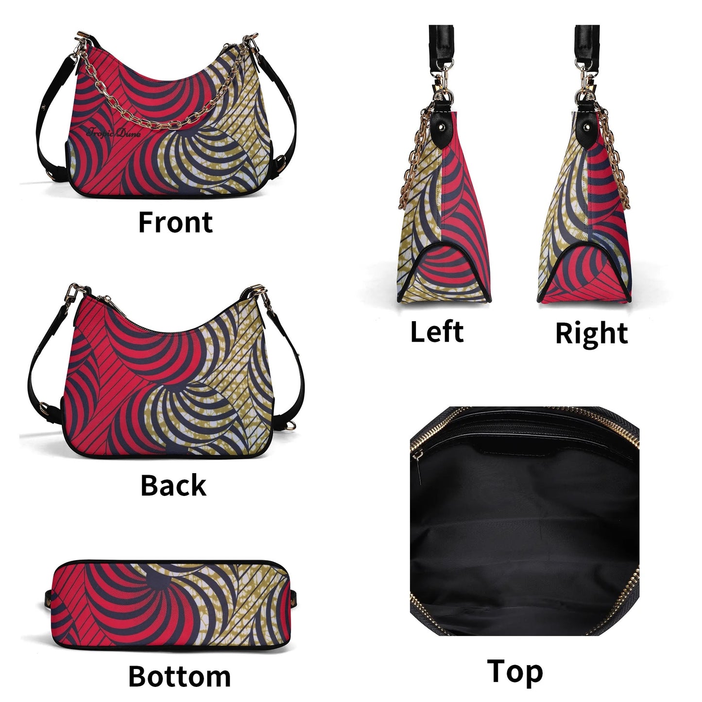 san salvador faux leather shoulder bag by tropic dune