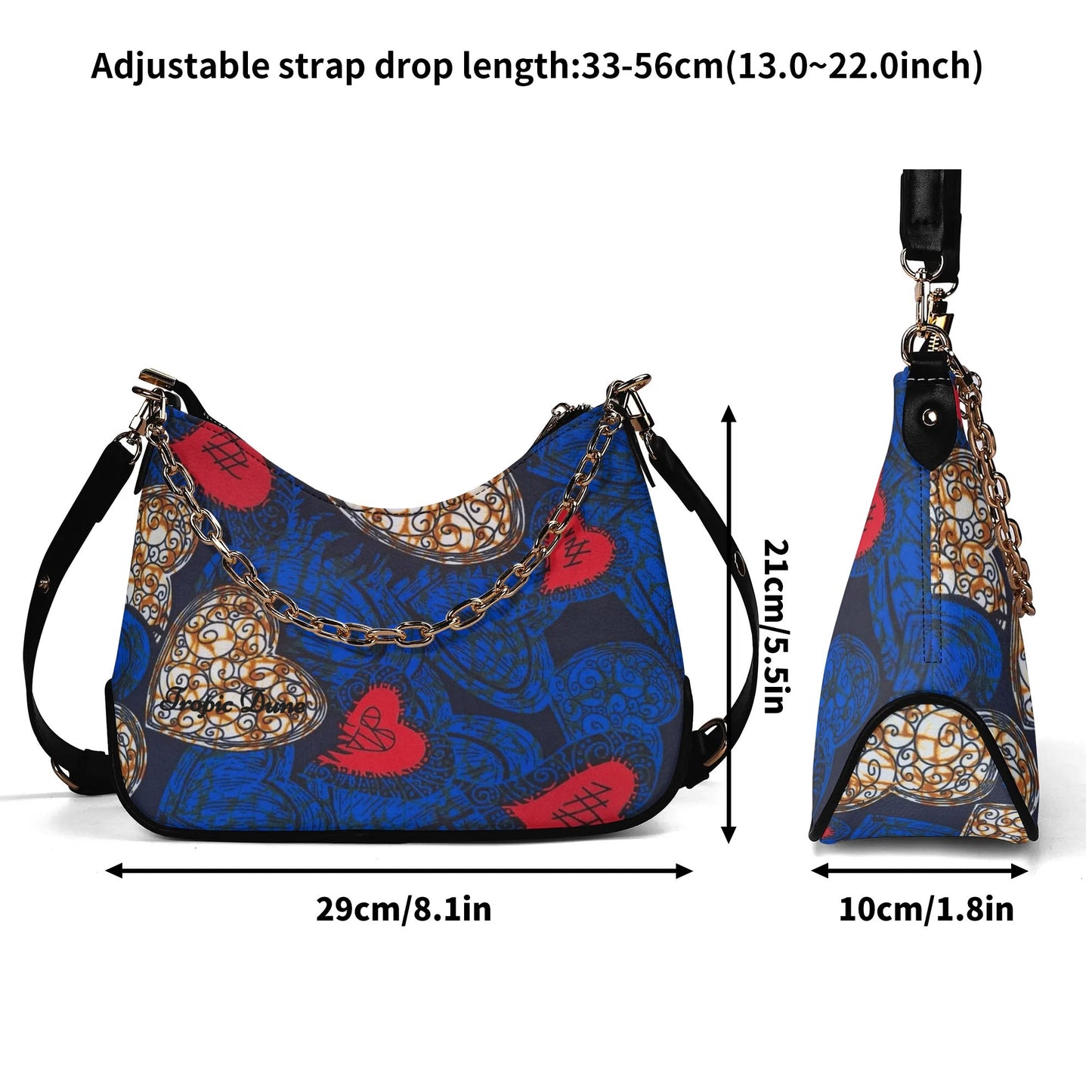 granada faux leather shoulder bag by tropic dune