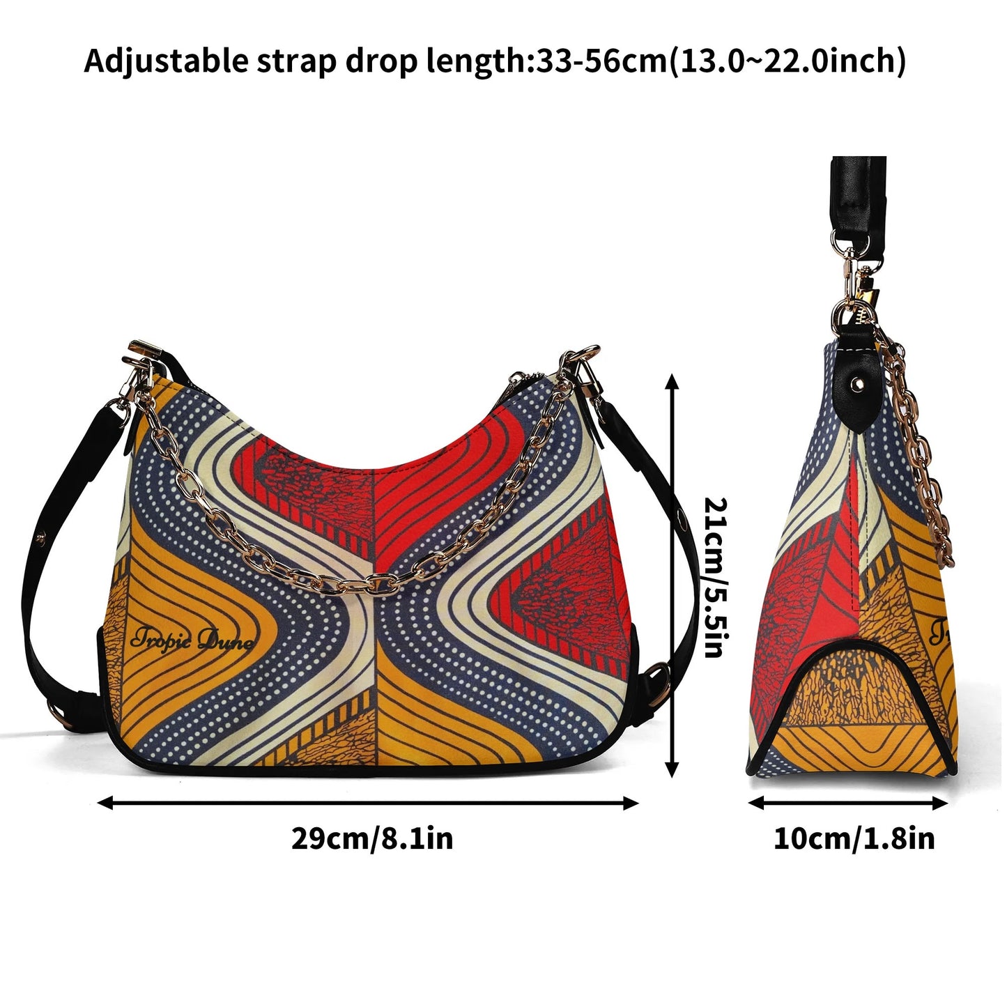 mixco faux leather shoulder bag by tropic dune