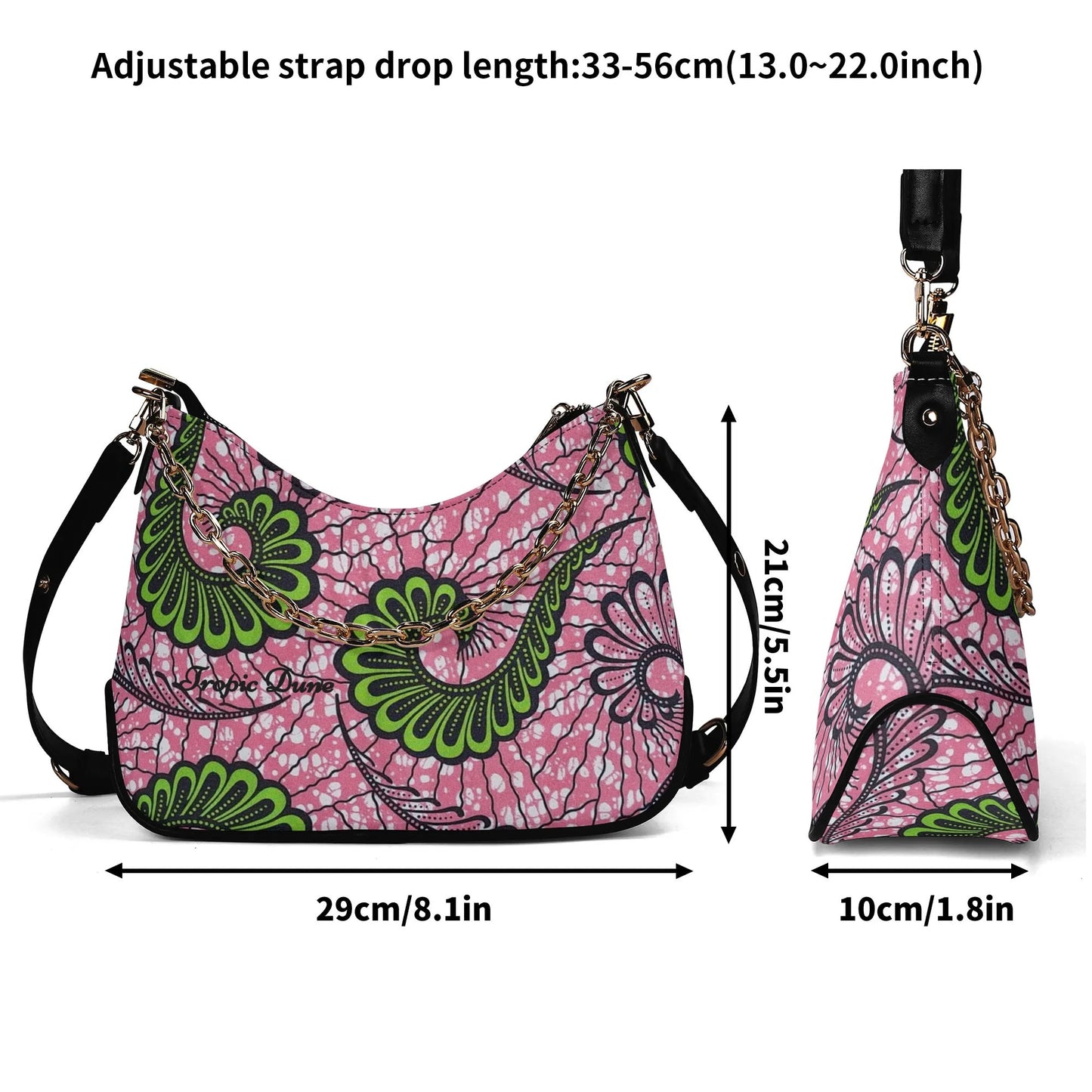 villa nueva faux leather shoulder bag by tropic dune