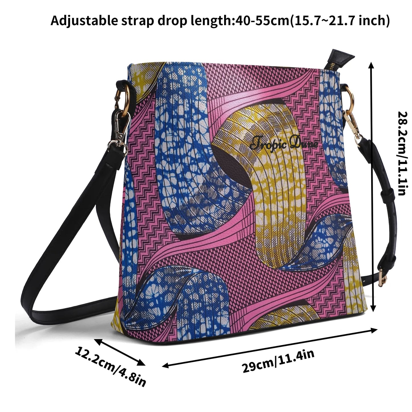 nostalgie faux leather bucket shoulder bag by tropic dune