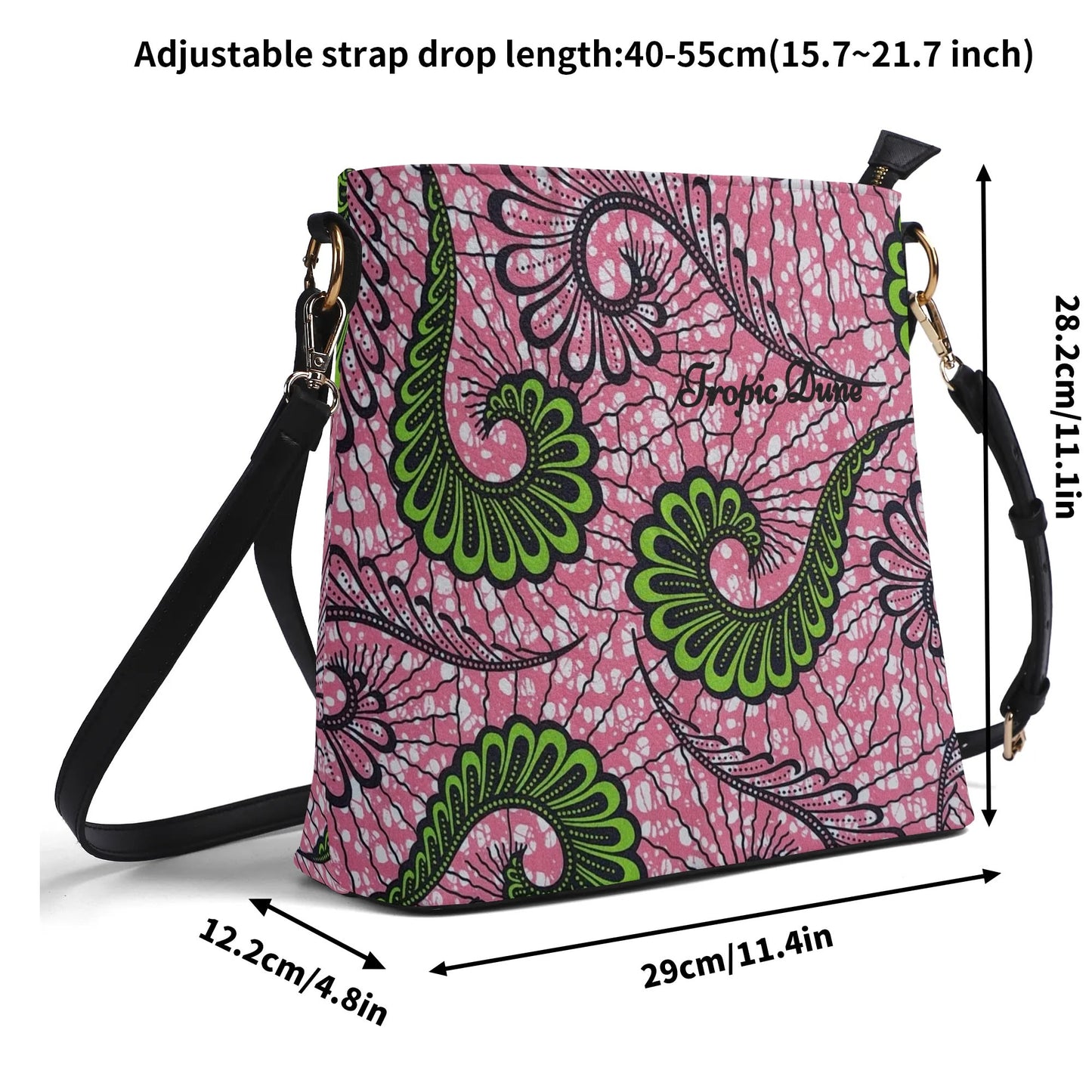 hugada faux leather bucket shoulder bag by tropic dune