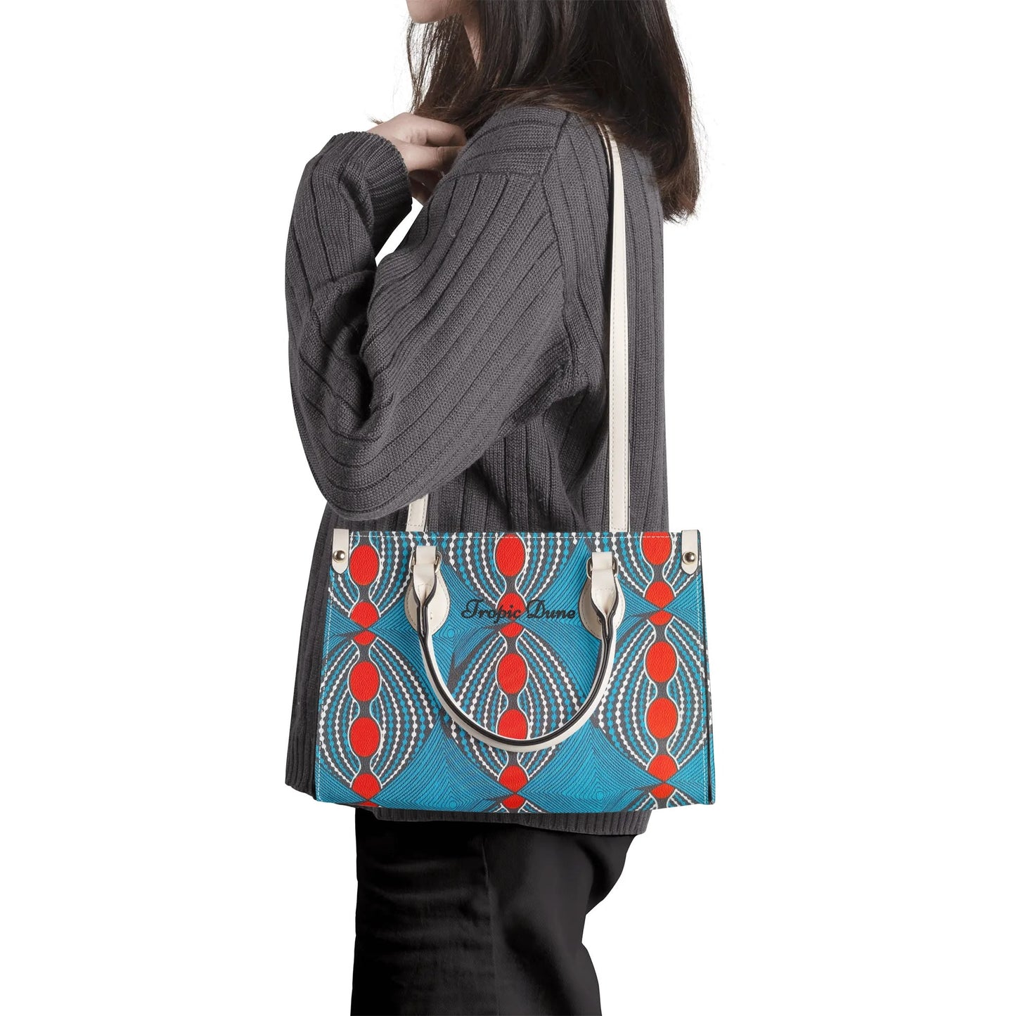 victoria tropic dune faux leather satchel